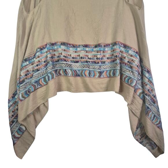 DO EVERYTHING IN LOVE Embroidered No Sleeve Boho Kimono OSFM - Picture 12 of 12